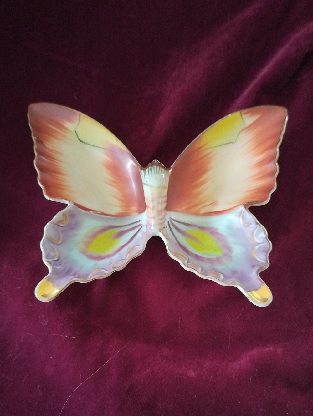 Vintage Porcelain Butterfly Dish